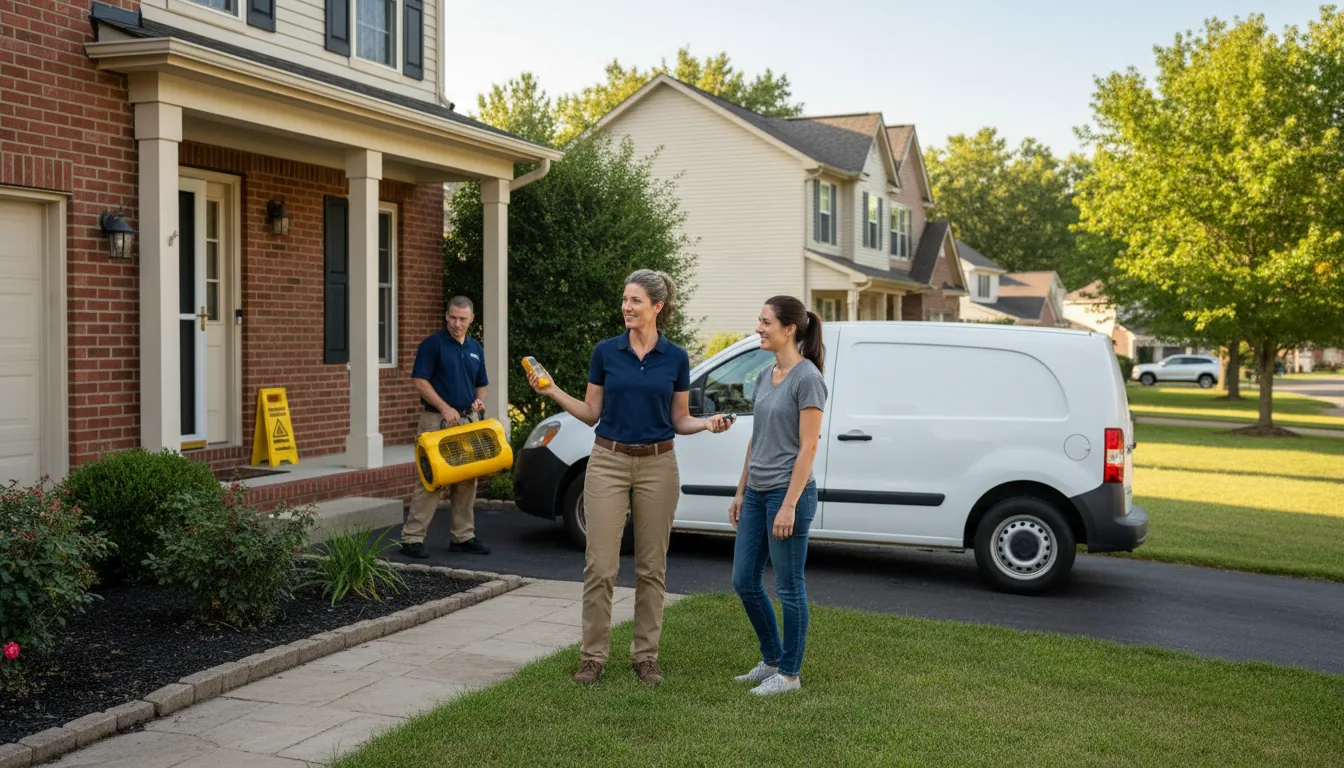Residential water damage restoration in Arlington, IL